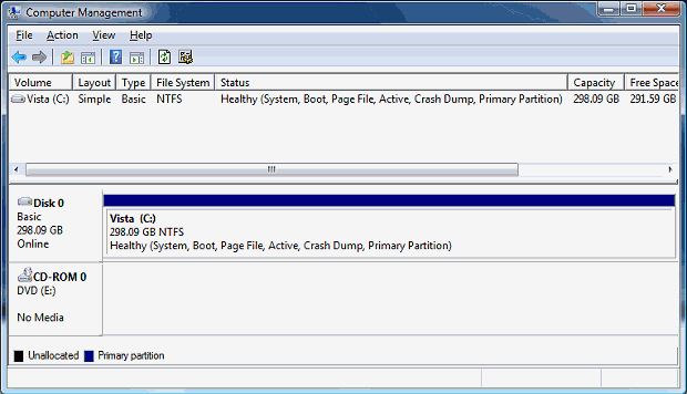 disk manager screenshot