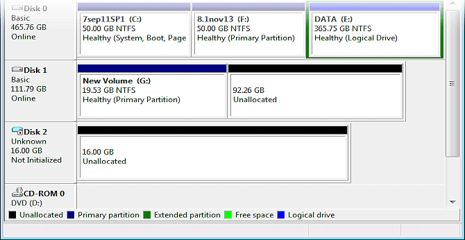 Disk Management screenshot